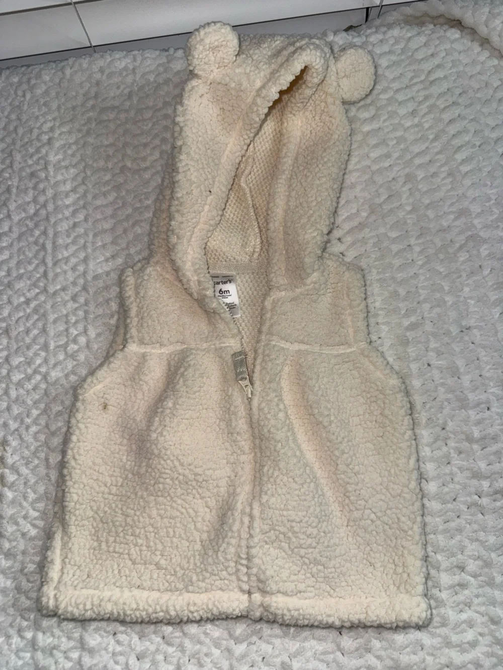 Carter's Cream Sherpa Vest - Cozy Layer for Kids